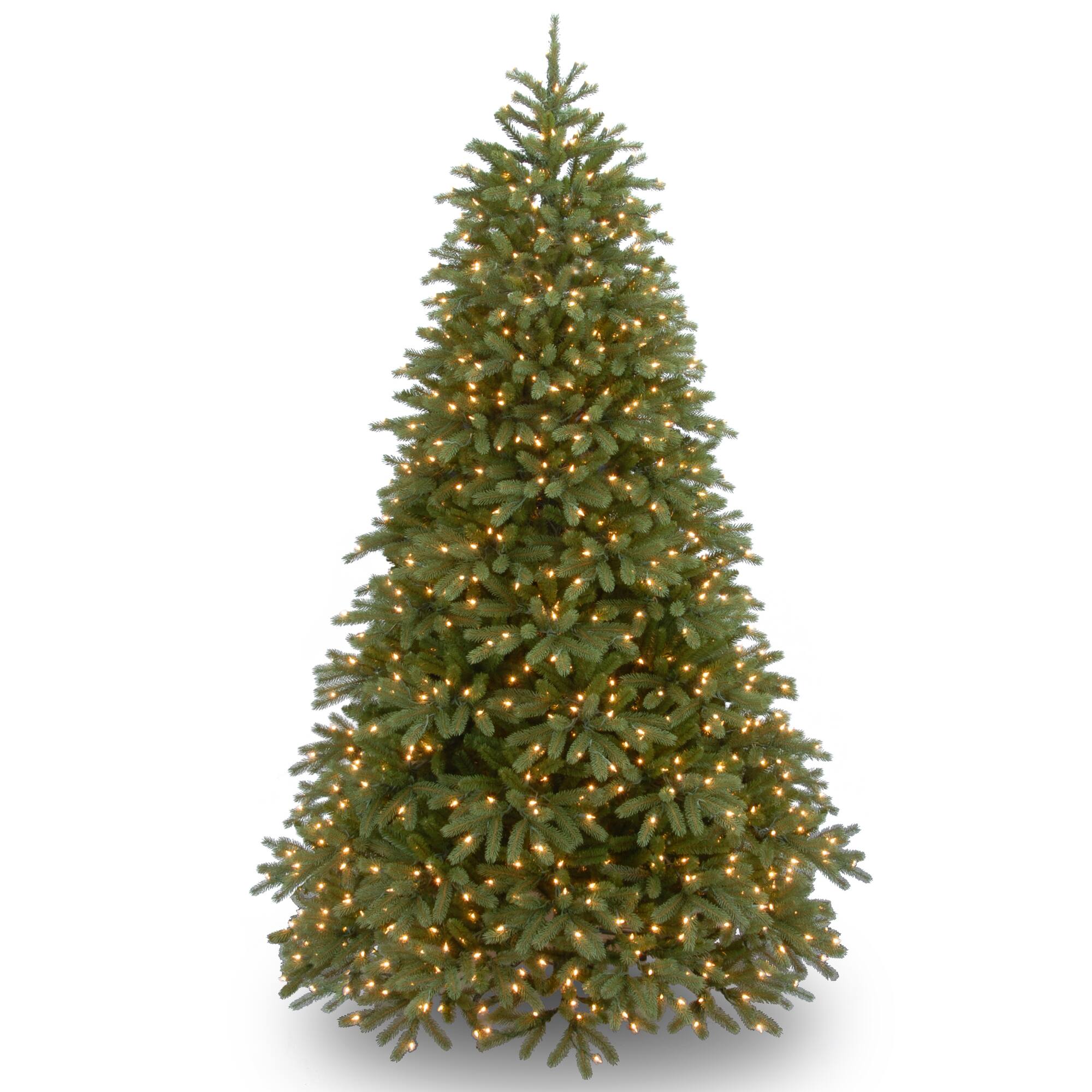 7.5 ft. Pre-Lit Feel Real® Jersey Fraser Fir Medium Hinged Artificial Christmas Tree, Clear Lights